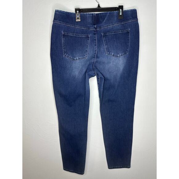 Soft Surroundings Pull On Jeans Women's Size XL Dark Wash Stretch Jegging - Picture 2 of 7